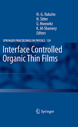 Kartonierter Einband Interface Controlled Organic Thin Films von 