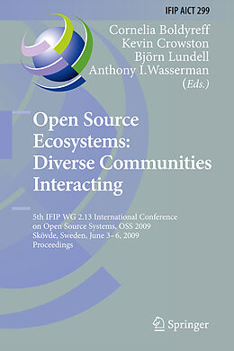 Kartonierter Einband Open Source Ecosystems: Diverse Communities Interacting von 