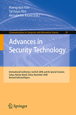 Kartonierter Einband Advances in Security Technology von 