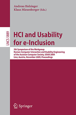 Kartonierter Einband HCI and Usability for e-Inclusion von 