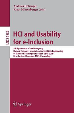E-Book (pdf) HCI and Usability for e-Inclusion von 