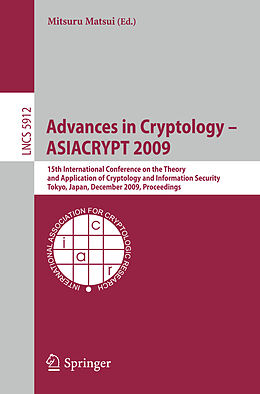 Kartonierter Einband Advances in Cryptology - ASIACRYPT 2009 von 