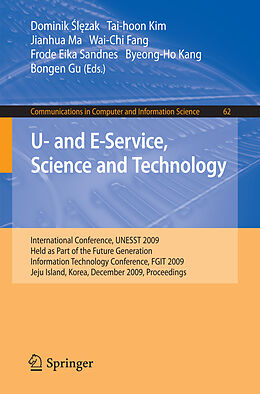 Couverture cartonnée U- and E-Service, Science and Technology de 