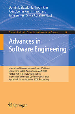 Couverture cartonnée Advances in Software Engineering de 