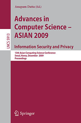 Kartonierter Einband Advances in Computer Science, Information Security and Privacy von Anguraj Baskar, Hua Chen, Shengnan Gao