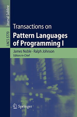Kartonierter Einband Transactions on Pattern Languages of Programming I von 