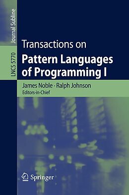 E-Book (pdf) Transactions on Pattern Languages of Programming I von 