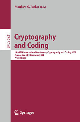 Kartonierter Einband Cryptography and Coding von Yves Edel, Stefania Fanali, Hideki Imai