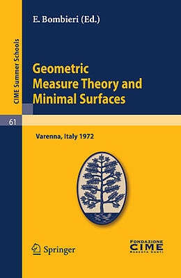 Couverture cartonnée Geometric Measure Theory and Minimal Surfaces de 