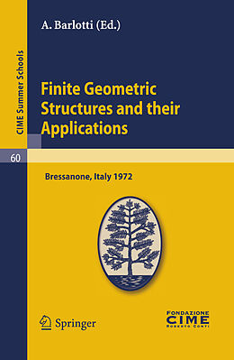 Couverture cartonnée Finite Geometric Structures and their Applications de 