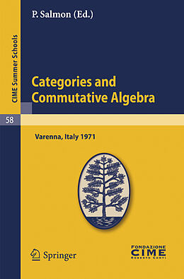 Couverture cartonnée Categories and Commutative Algebra de 