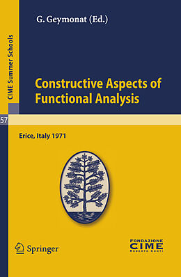 Couverture cartonnée Constructive Aspects of Functional Analysis de 