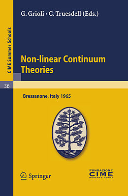 Couverture cartonnée Non-linear Continuum Theories de 