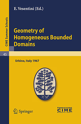 Couverture cartonnée Geometry of Homogeneous Bounded Domains de 