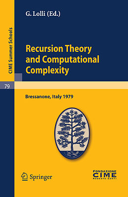 Couverture cartonnée Recursion Theory and Computational Complexity de 