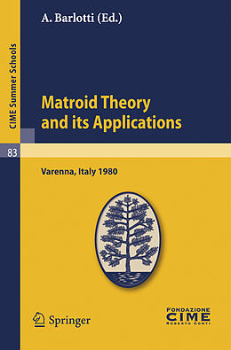Kartonierter Einband Matroid Theory and Its Applications von 