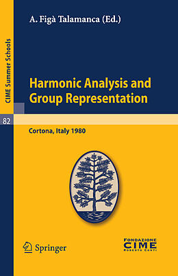 Couverture cartonnée Harmonic Analysis and Group Representations de 