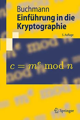 E-Book (pdf) Einführung in die Kryptographie von Johannes Buchmann