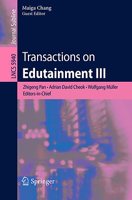 E-Book (pdf) Transactions on Edutainment III von 