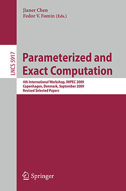 Couverture cartonnée Parameterized and Exact Computation de 