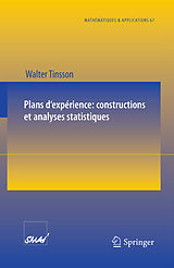 Couverture cartonnée Plans d'expérience: constructions et analyses statistiques de Walter Tinsson