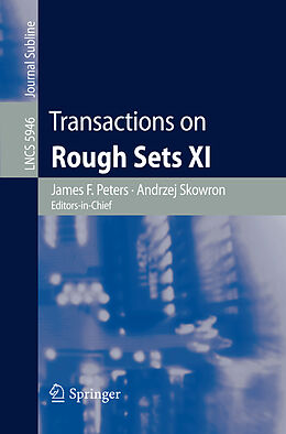 Kartonierter Einband Transactions on Rough Sets XI von 