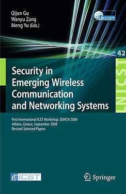 Couverture cartonnée Security in Emerging Wireless Communication and Networking Systems de 
