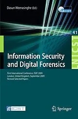 Kartonierter Einband Information Security and Digital Forensics von