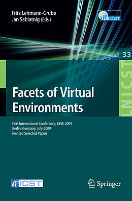 Couverture cartonnée Facets of Virtual Environments de Virgilio Almeida, Gino Brunetti, Bin Chen