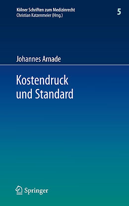 Fester Einband Kostendruck und Standard von Johannes Arnade