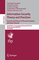 Couverture cartonnée Information Security Theory and Practices: Security and Privacy of Pervasive Systems and Smart Devices de 