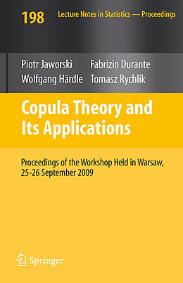 eBook (pdf) Copula Theory and Its Applications de Piotr Jaworski, Fabrizio Durante, Wolfgang Karl Härdle