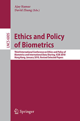 Kartonierter Einband Ethics and Policy of Biometrics von 