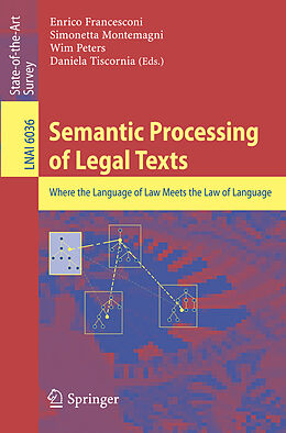 Kartonierter Einband Semantic Processing of Legal Texts von 
