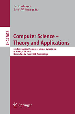Kartonierter Einband Computer Science -- Theory and Applications von Farid M. Ablaev