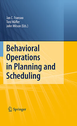 eBook (pdf) Behavioral Operations in Planning and Scheduling de 