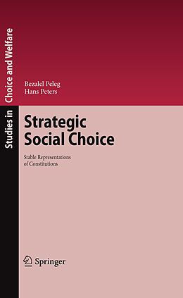 Livre Relié Strategic Social Choice de Bezalel Peleg, Hans Peters