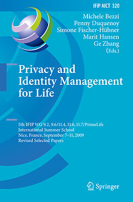 Fester Einband Privacy and Identity Management for Life von 