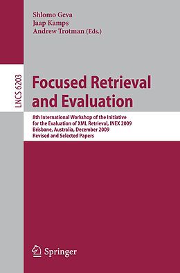 E-Book (pdf) Focused Retrieval and Evaluation von 
