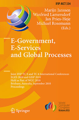 Fester Einband E-Government, E-Services and Global Processes von 