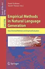 Kartonierter Einband Empirical Methods in Natural Language Generation von