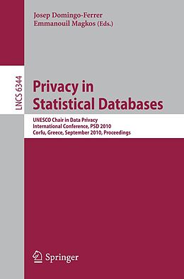 E-Book (pdf) Privacy in Statistical Databases von 