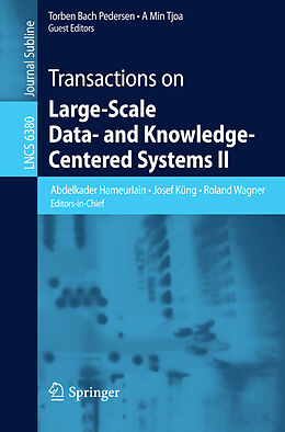 Couverture cartonnée Transactions on Large-Scale Data- and Knowledge-Centered Systems II de 