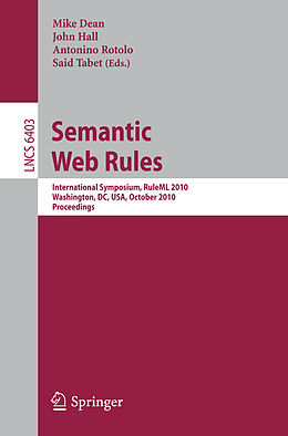 Kartonierter Einband Semantic Web Rules von 