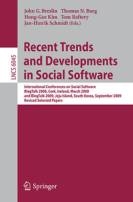 Kartonierter Einband Recent Trends and Developments in Social Software von 