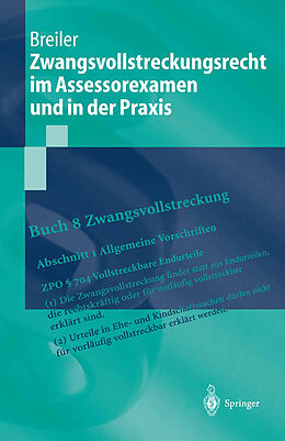 E-Book (pdf) Zwangsvollstreckungsrecht im Assessorexamen und in der Praxis von Jürgen Breiler