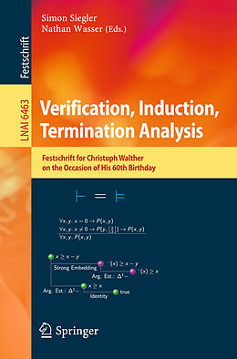 Kartonierter Einband Verification, Induction, Termination Analysis von 