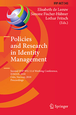 Fester Einband Policies and Research in Identity Management von 