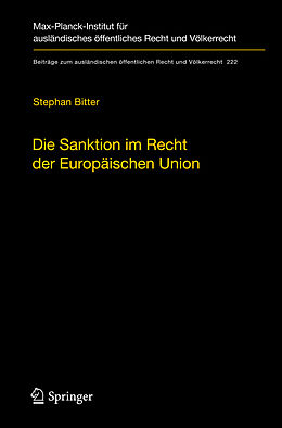 Fester Einband Die Sanktion im Recht der Europäischen Union von Stephan Bitter
