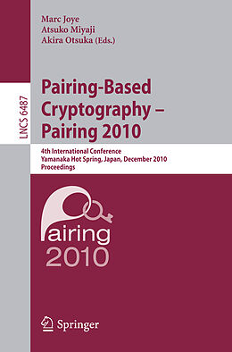 Kartonierter Einband Pairing-Based Cryptography - Pairing 2010 von 